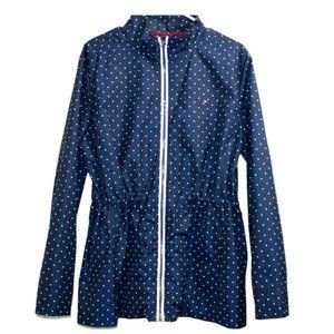 TOMMY HILFIGER NAVY WITH WHITE POLKA DOTS  JACKET